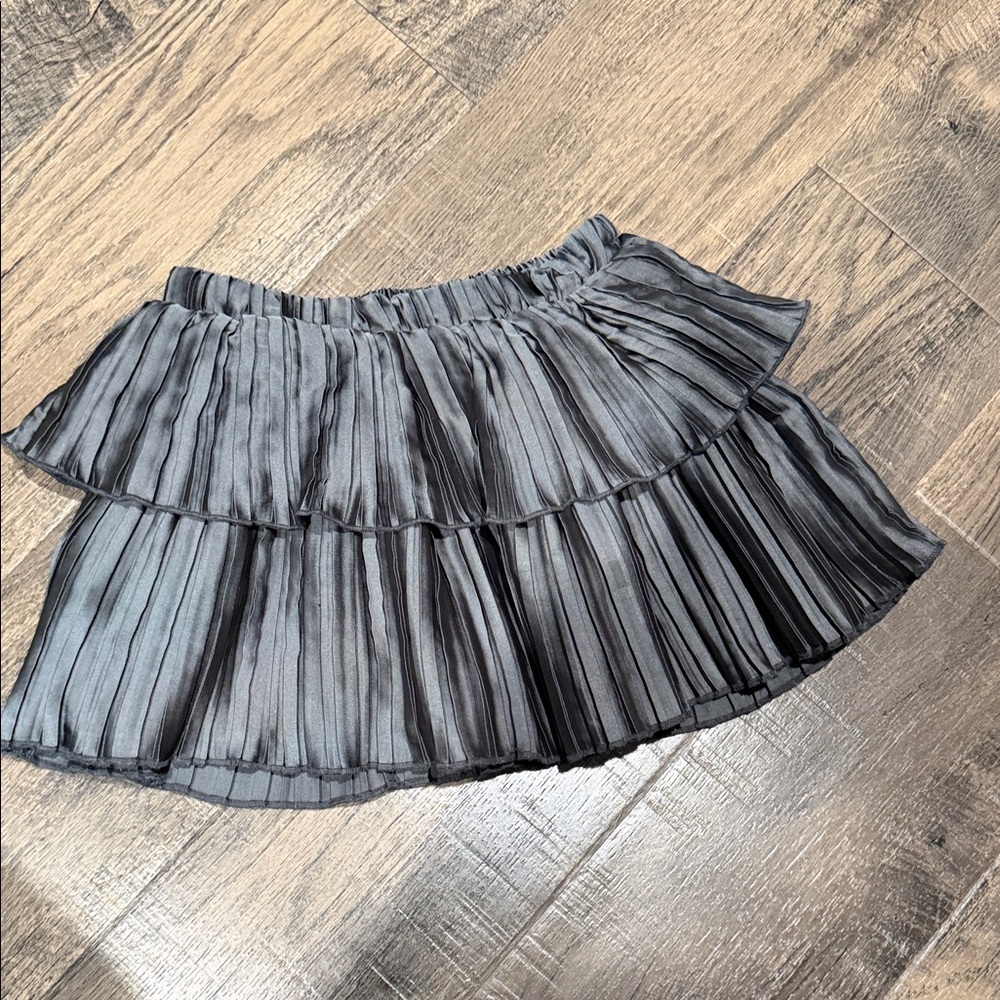 Janie and Jack Charcoal Gray Pleated Circle Skirt